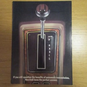General Motors GM Vauxhall Auto Automatic Gearbox Transmission UK Brochure 1972 - Picture 1 of 1