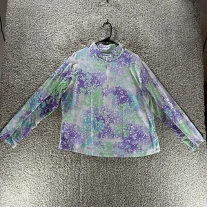 Ibkul Shirt Damen 2XL XXL Geometrisch Langarm Atmungsaktiv Mesh Quarter Zip Mock - Bild 1 von 13
