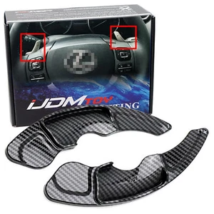 Twill-Weave "Carbon" Style Larger Steering Wheel Paddle Shift For Lexus IS RC NX - Picture 1 of 8