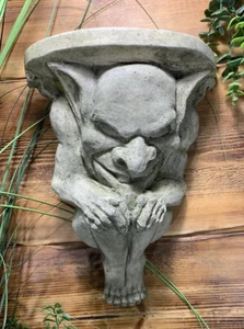 STEINGARTEN GROSSER GARGOYLE GOTISCHE WANDHÄNGEWAND REGAL PLATTE ORNAMENT - Bild 1 von 6