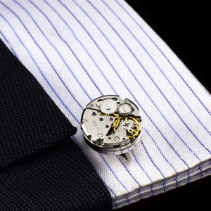 Camisa francesa movimiento mecánico gemelos - Imagen 1 de 11