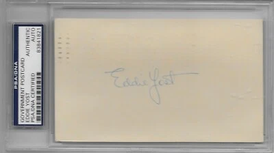 Ed "Eddie" Yost Signed Govt. Postcard PSA/DNA certified auto Washington Senators - Image 1 of 2
