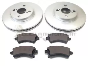 FRONT BRAKE DISCS & PADS FOR TOYOTA COROLLA 1.8 VVTi 2.0 D4D T3 T SPORT 02-07 - Picture 1 of 1