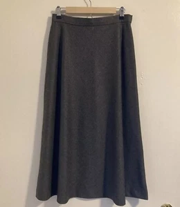Vintage Ralph Lauren Skirt Size 10 W28” Gray Wool Cashmere Flare A-line Maxi USA - Picture 1 of 12