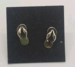 Chanclas sandalias pendientes vintage de plata de ley 925 - Imagen 1 de 4