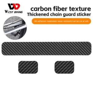 WEST BIKING Carbon Fiber Texture Bike Bicycle Chain Guard Sticker Protector - Picture 1 of 13