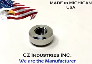 1/8 NPT QTY:1 ALUMINUM FEMALE WELD ON / WELD IN FLANGE FITTING BUNG, LOW PROFILE - Bild 1 von 4