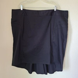 Torrid Women's Black Skirt Plus 24 Bow Ruffle Cotton Spandex Stretch Below Knee - Picture 1 of 10