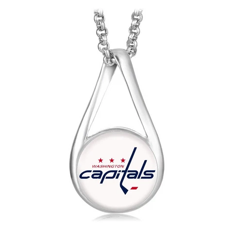 Washington Capitals Womens 925 Silver Necklace With Pendant Hockey Gift D28R Cover