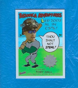 TOBY HALL 2004 BAZOOKA ADVENTURES RARE PARALLEL GAME USED RELIC #9/25