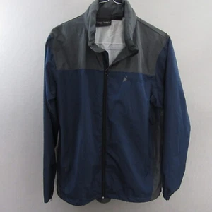 Frogg Toggs Mens Windbreaker Jacket Size S Blue Gray Hooded Outerwear Full Zip - Picture 1 of 13