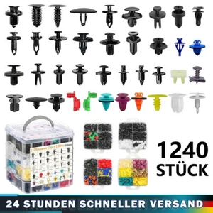 1240 Tlg Auto KFZ Spreiznieten Sortiment Kit Autotür Innen Befestigung Clips Set - Bild 1 von 14