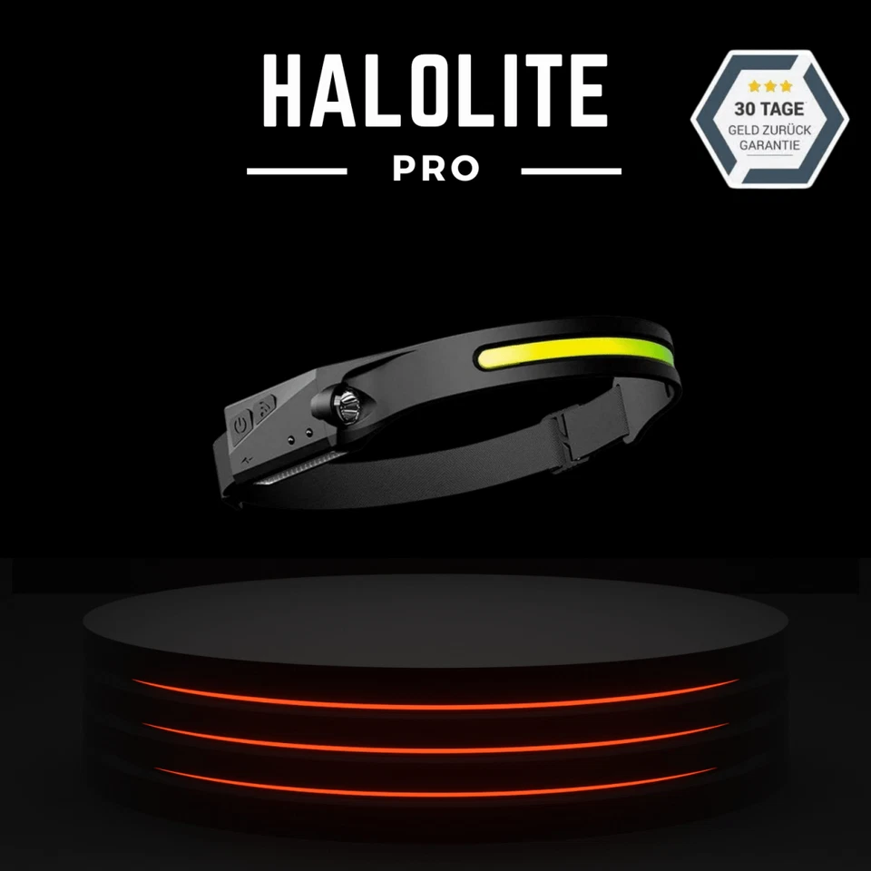 HaloLite™️ Pro - Superleichte Weitwinkel Stirnlampe LED 350lm Kopflampe 8 Std - Bild 1 von 4