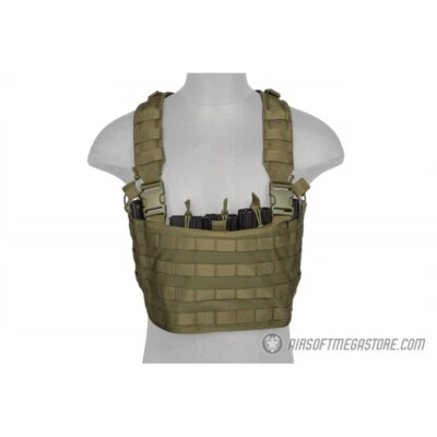 Lancer Tactical Airsoft 1000D Nylon Ligero MOLLE Pecho Plataforma OD VERDE Foto 1 de 4