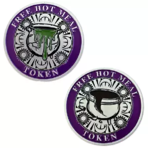 Geek Gear Wizardry Harry Potter Leaky Cauldron Hot Meal Token coin 2-sided - Picture 1 of 2