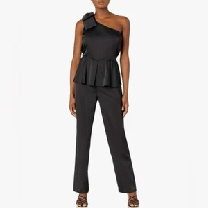 NEW Black The Drop Silky Stretch Peplum Jumpsuit XL - Picture 1 of 5