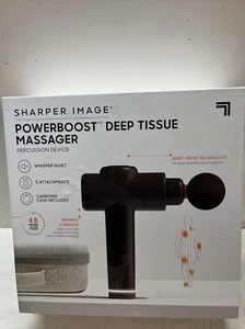 Sharper Image Deep Tissue Percussion Pro Massager with 5 Attachments & Case - Picture 1 of 13