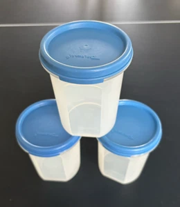 Tupperware Modular Mates Rounds set di 3 guarnizioni blu country 15 once ciascuna nuova - Foto 1 di 1
