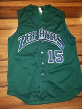 Vtg Rare New Orleans Zephyrs game player used on field #15 jersey 48 wilson