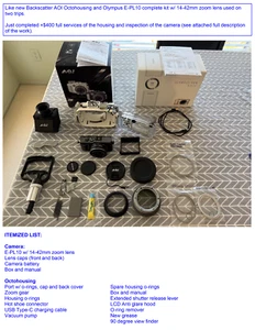 Olympus E-PL 10 & Backscatter Octo Housing Complete Kit with 14/42 Zoom - Picture 1 of 3