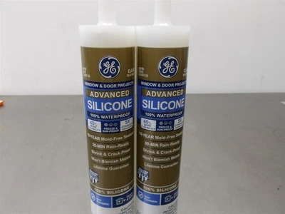 2 新! 通用电气高级硅胶窗/门密封剂 - 透明 - 10.1 盎司 2811092 — 第 1/2 张图片