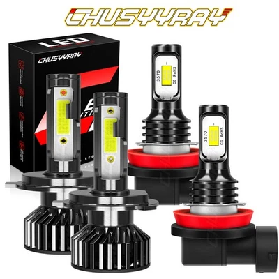 Kit de faros LED de haz alto/bajo bombillas antiniebla para Kia Rio sedán 4 puertas 2012-2017 Foto 1 de 4