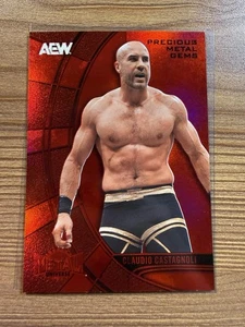2025 Upper Deck AEW Metal Precious Metal Gems Red /100 Claudio Castagnoli Cesaro - Picture 1 of 2