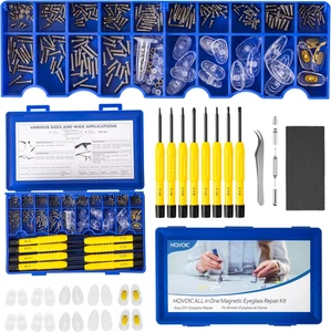 Upgraded All-In-One Magnetic Eyeglass Repair Tool Kit with Screws, Glasses Fixin - Picture 1 of 12