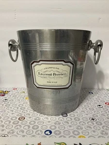 Cubo de hielo vintage Laurent-Perrier Brut champán francés enfriador de vino Francia - Imagen 1 de 9