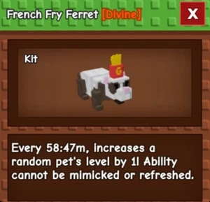 French Fry Ferret | Grow a Garden | G a G | Roblox | Digital Delivery Only - Picture 1 of 1