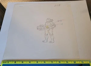 TMNT Original Production Drawing Art Teenage Mutant Ninja Turtles B-38 Box - Picture 1 of 1