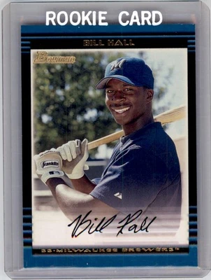 2002 Bowman Bill Hall Milwaukee Brewers #123 2272 - Image 1 of 2