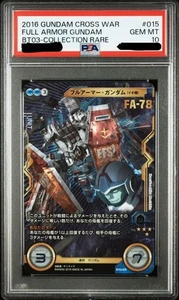 PSA10 2016 Gundam Cross War BT03-015 Full Armor Gundam Japanese Gem Mint - Picture 1 of 2