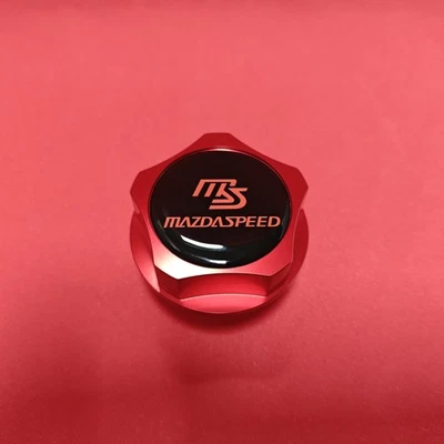 MS RED BILLET ENGINE OIL FILLER CAP for MAZDA 2 3 5 6 CX-4 CX-5 MX30 MX5 MIATA S - Image 1 of 4