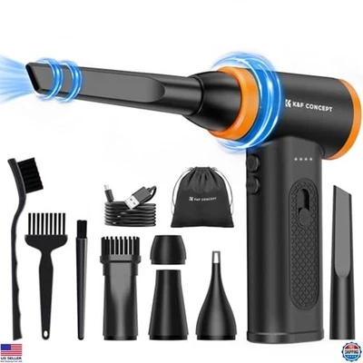 Brushless Compressed Air Duster, 120000 RPM, Rechargeable, Portable, Fast Charge - Image 1 of 4