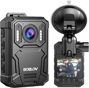 Police Body Camera Security Night Vision Video Recoder & Suction Cup Mount 128GB - Picture 1 of 8