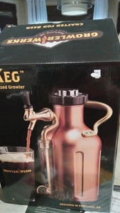New GrowlerWerks UKeg 64oz Copper Carbonated Beer Growler Set + Extras Pro Pak - Picture 1 of 15