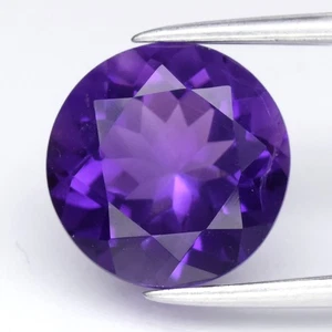 π 2.34ct 9mm VS Round Natural Purple Amethyst - Unheated, Uruguay Gemstone - Picture 1 of 4