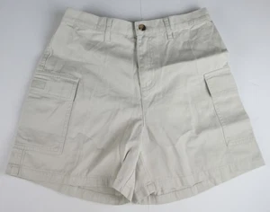 LANDS END Light Stone Cotton Twill Cargo Style Shortss Boys 14 NEW - Picture 1 of 5