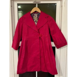 Miss Me Girls NWT Pink Trench Spring Fall Jacket Light Weight Lined sz med 10 12 - Picture 1 of 5