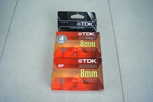NOS BLANK FACTORY SEALED TDK 8mm P6-120 MP PREMIUM 4 PACK SUPERIOR QUALITY - Picture 1 of 2