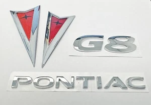 Pontiac G8 2008 2009 conjunto de insignias de maletero emblemas flecha delantera y trasera 08-09 - Imagen 1 de 3