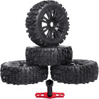 Pre-Glued 1/8 Mounted Buggy Tires and Wheel Rims Sets with Foam Inserts Spoke 