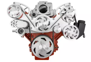 LS CHEVY LS3 Serpentine Kit All Inclusive ALT PS LS1 Pulleys Billet Bracket LS5 - Foto 1 di 3