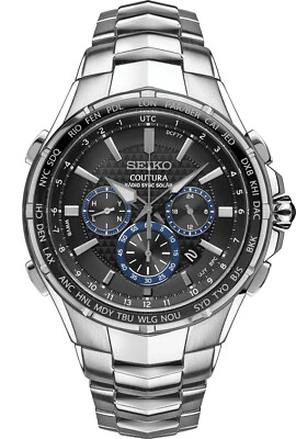 Nuevo Seiko Coutura Radio Sync Reloj Solar Pulsera Acero Reloj Hombre SSG009 Foto 1 de 3