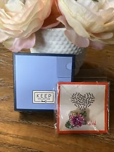 Stella And Dot Keep Collective Charm Hibiscus-silver New - Picture 1 of 6