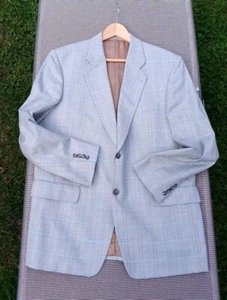 Sakko Herren Business Feier Jacket Herrenblazer Gr. 54 Karo Kariert 26% Wolle - Bild 1 von 10