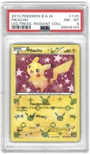 PSA 8 Pikachu RC7/RC25 B&W Legendary Treasures Radiant Collection Holo Pokémon - Picture 1 of 3