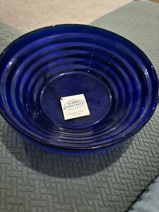 Blenko handgefertigte dunkelblaue Glasschale - Bild 1 von 6
