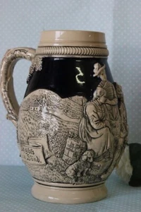 (NA5) GROSSER ANTIKER KERAMIKKRUG H 20cm / ALTE BIERKRUG - Bild 1 von 5